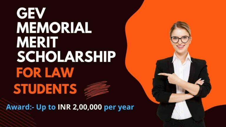 GEV Memorial Merit Scholarship for law students