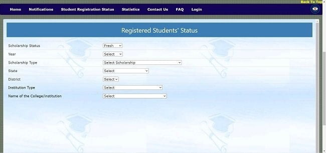 Joseph Mundassery Scholarship Registration Status